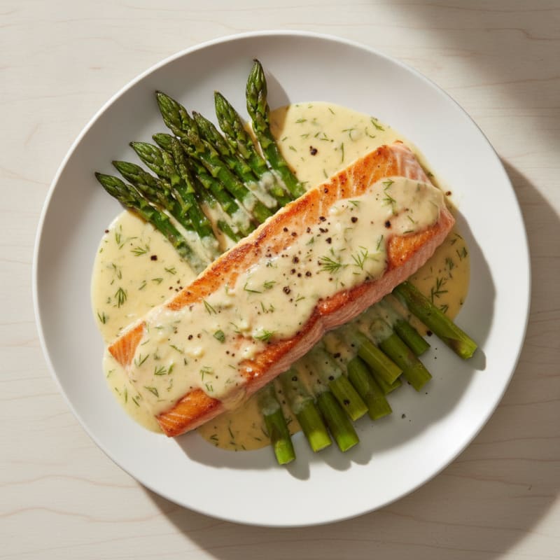 Pan-Seared Salmon with Lemon-Dill Sauce