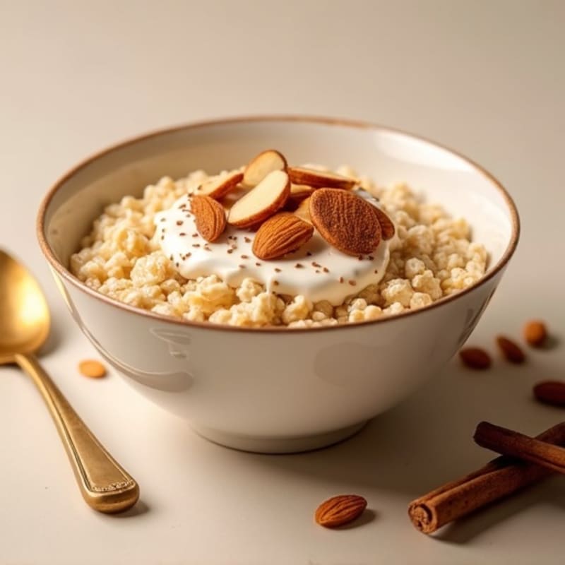 Protein-Packed Vanilla Almond Oatmeal Bowl