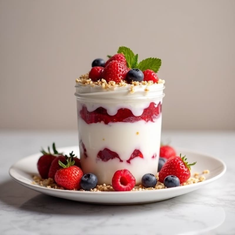 Creamy Greek Yogurt Protein Parfait with Mixed Berries