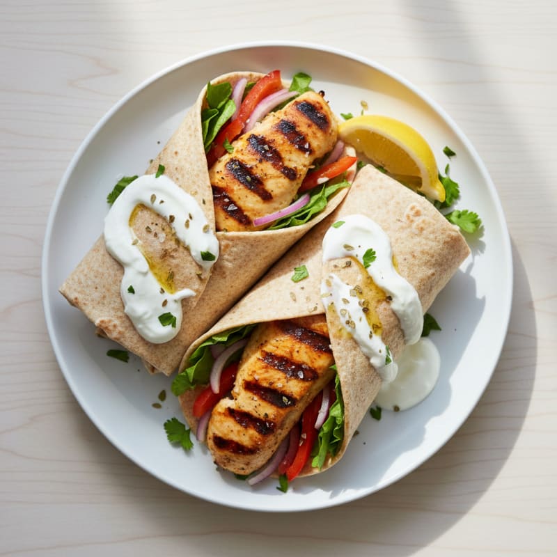 Zesty Grilled Chicken Kebab Wraps