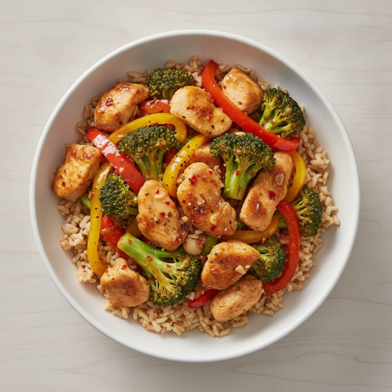 Spicy Garlic Chicken and Broccoli Stir-Fry