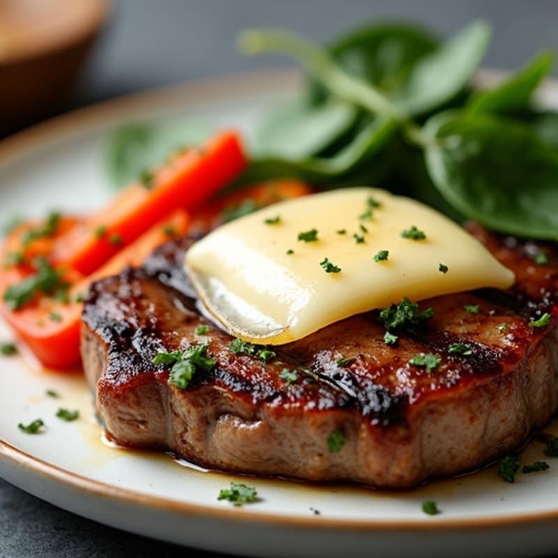 Seared Steak and Sautéed Vegetable Skillet with Melty Provolone