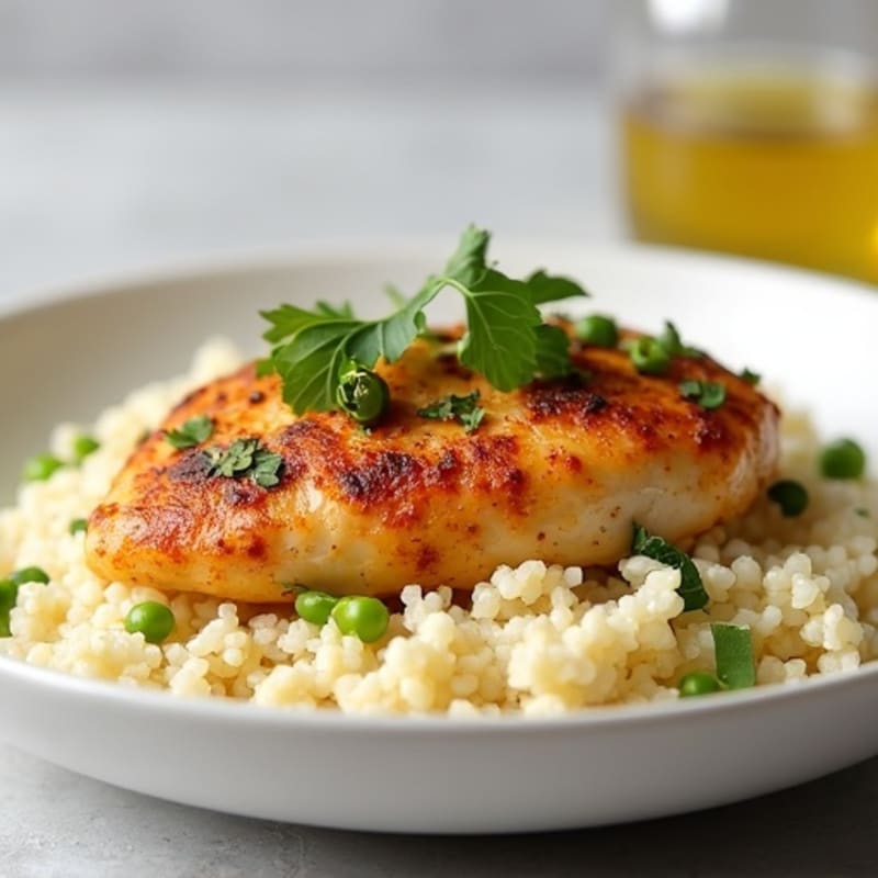Creamy Yogurt-Spiced Chicken with Cauliflower Rice