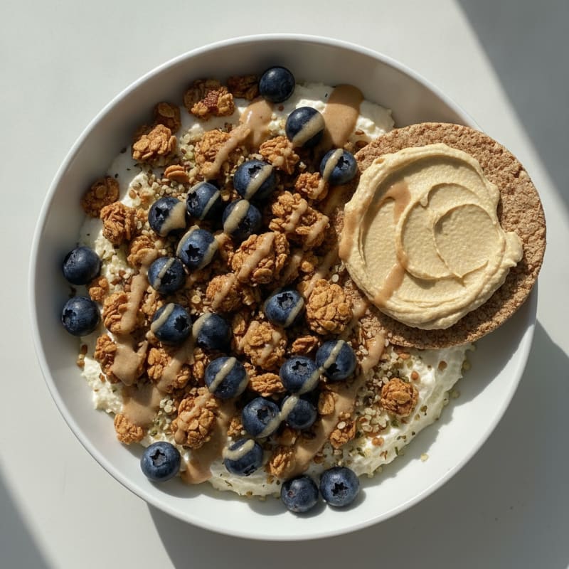 Buckwheat Protein Bowl with Granola and Berries