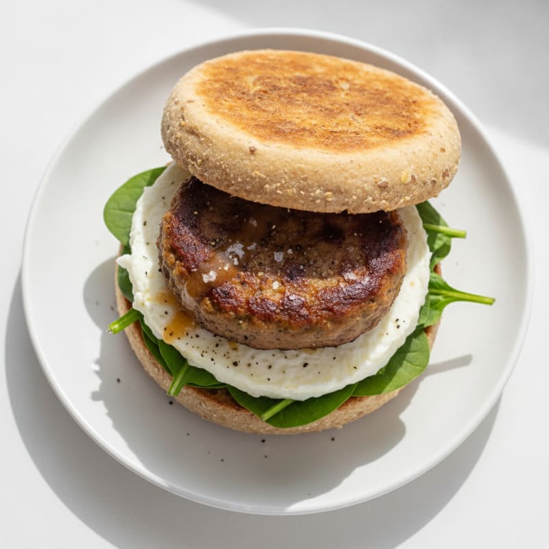 Maple Plant-Based Sausage & Egg Patty