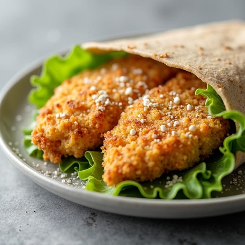 Healthy Crispy Chicken Caesar Wrap
