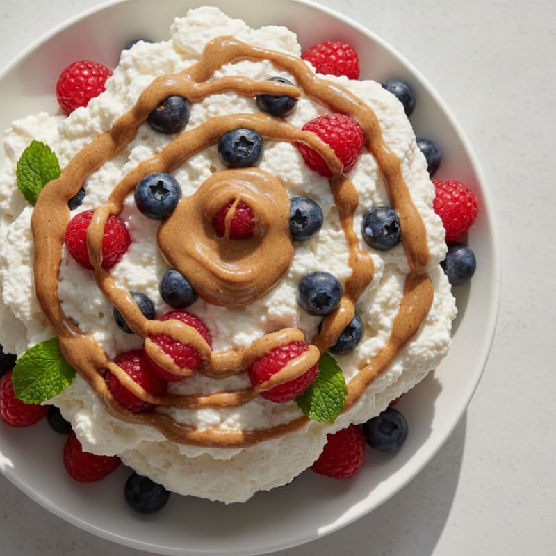 Greek Yogurt Protein Mousse with Mixed Berries