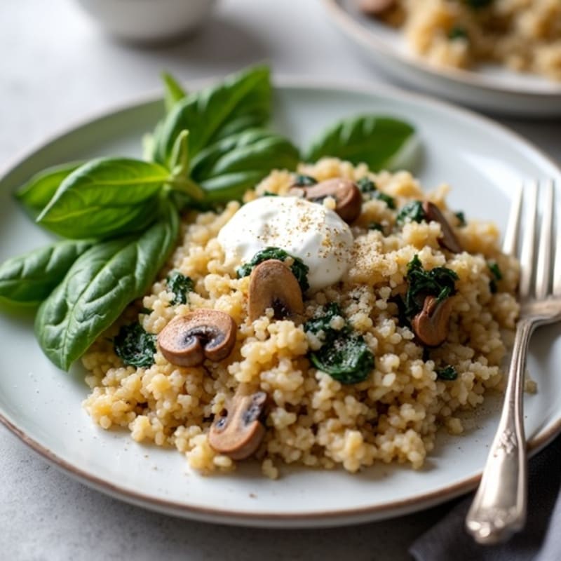 Creamy Whole Grain Mushroom Risotto