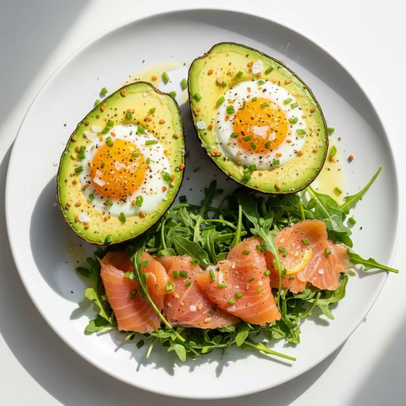 Avocado Baked Eggs with Everything Bagel Spice