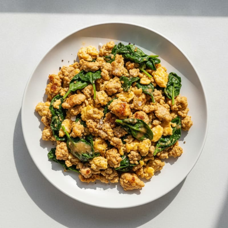 Lean Turkey & Spinach Scramble