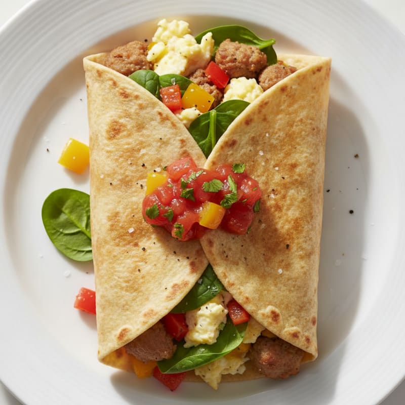 Sausage and Egg Breakfast Burrito