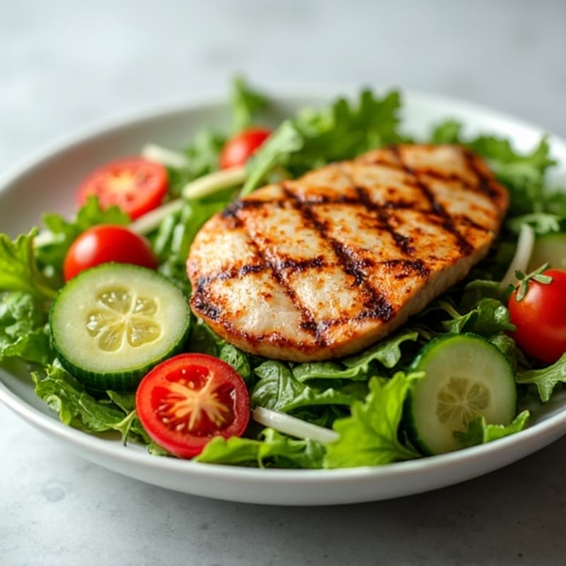 Grilled Turkey Breast Salad with Mixed Greens