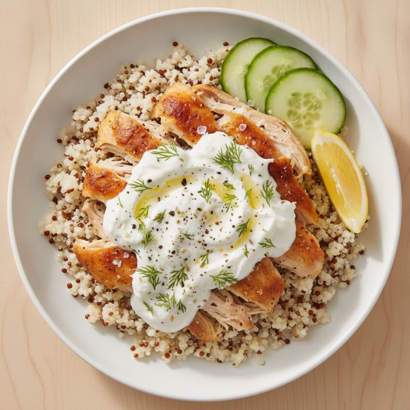 Rotisserie Chicken with Creamy Yogurt Sauce