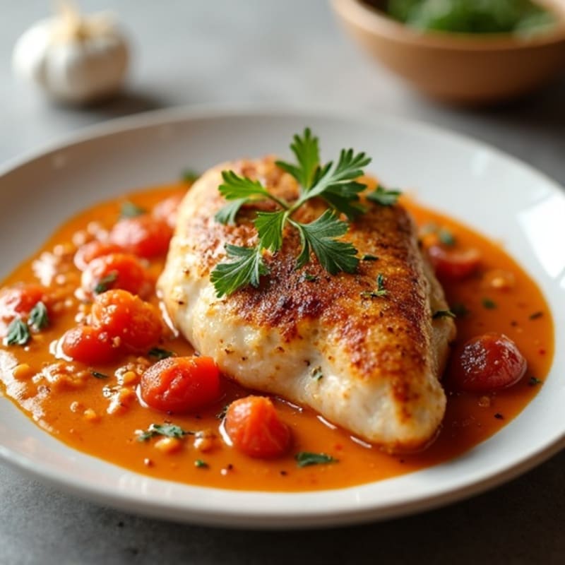 Pan-Seared Creamy Spiced Tomato Chicken