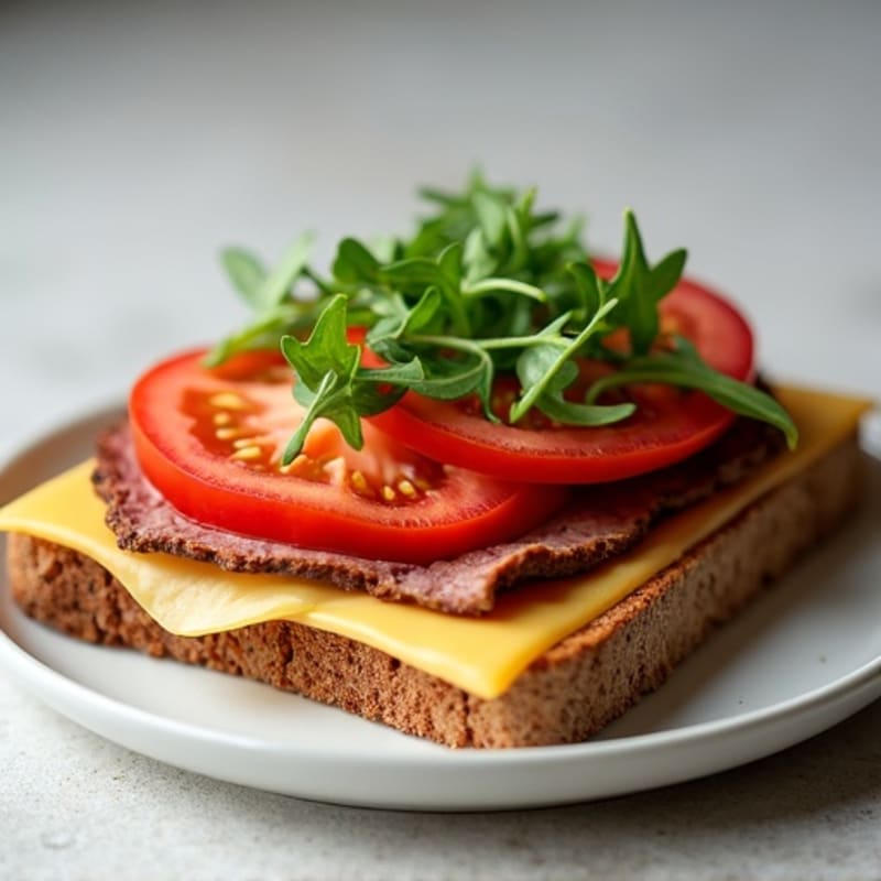 Lean Roast Beef and Sharp Cheddar Open-Face Sandwich