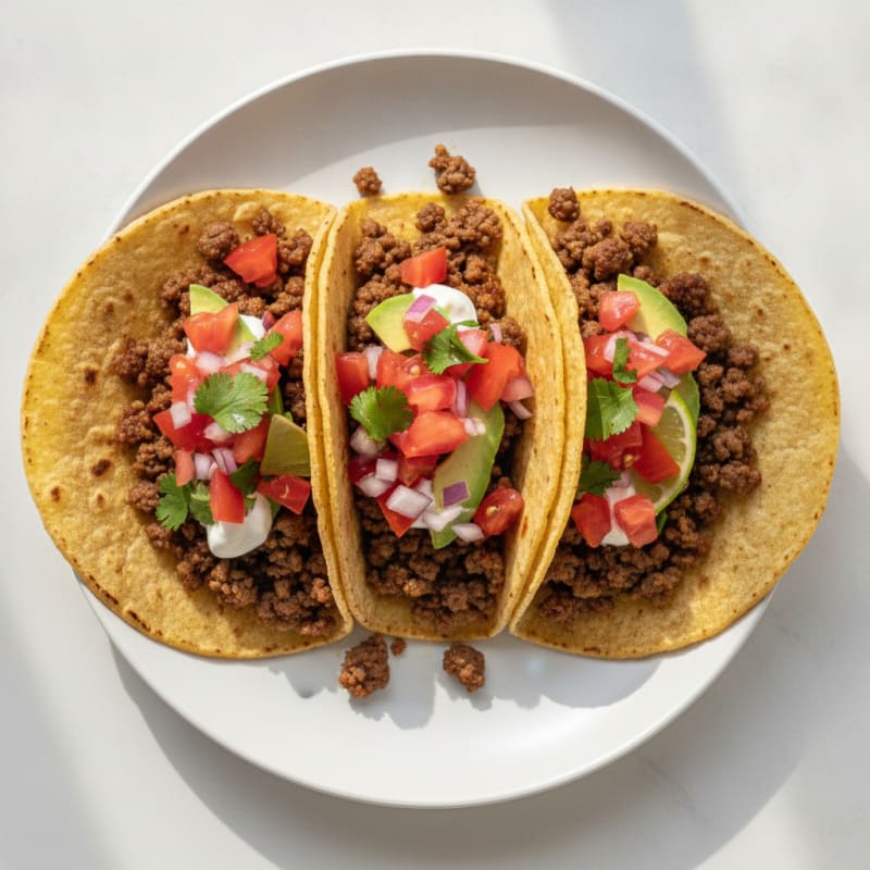 Ground Beef Tacos with Fresh Salsa