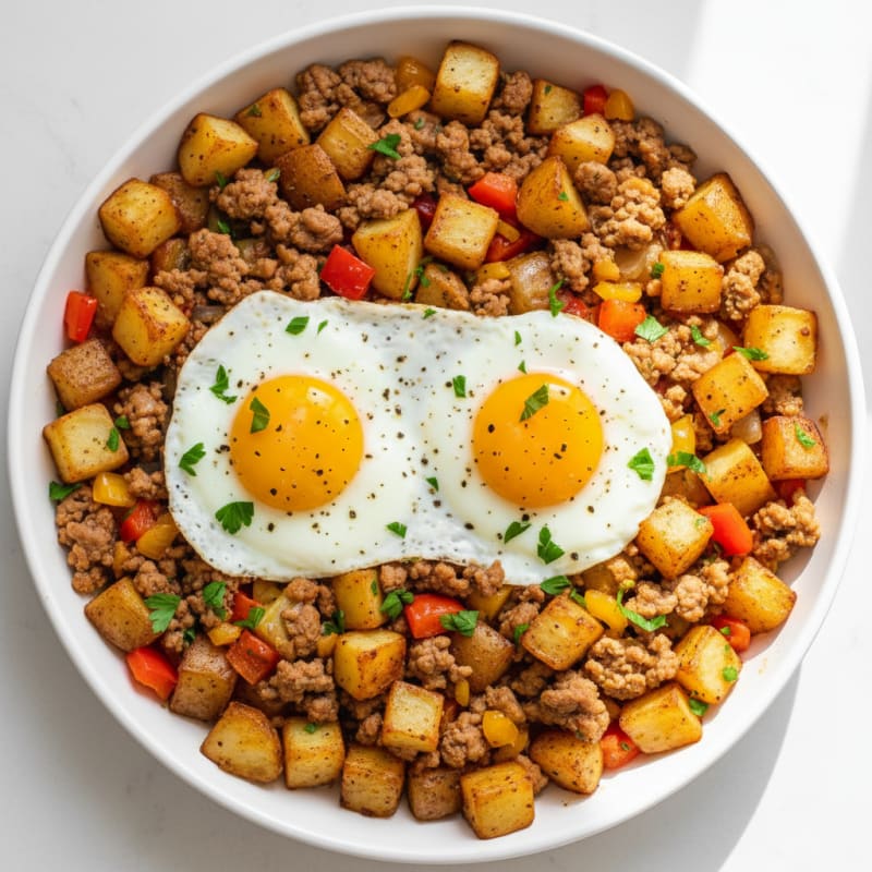 Golden Potato and Sausage Breakfast Skillet