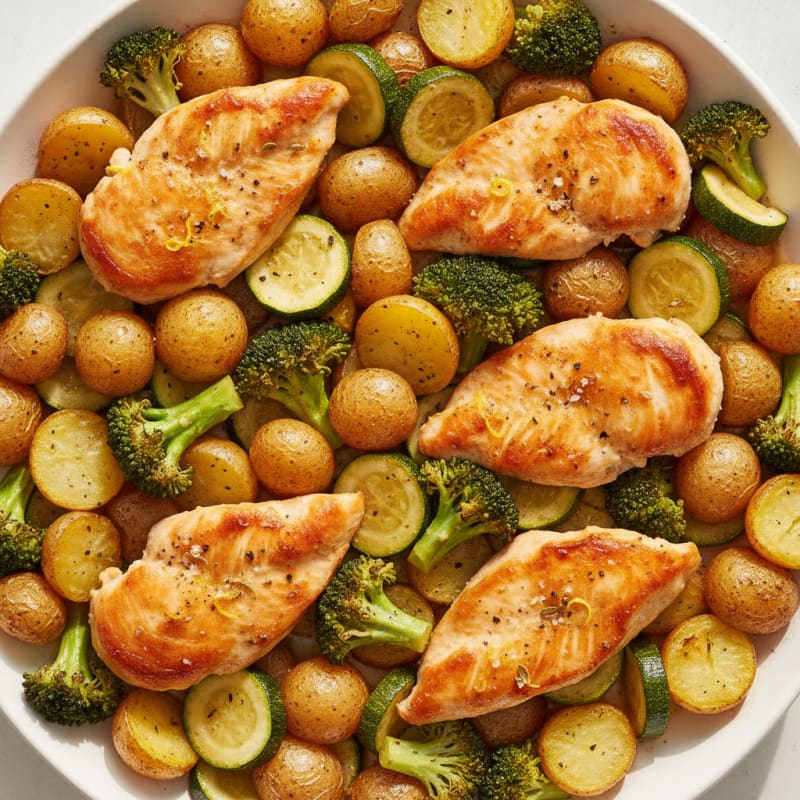 Sheet Pan Lemon Herb Chicken and Veggies