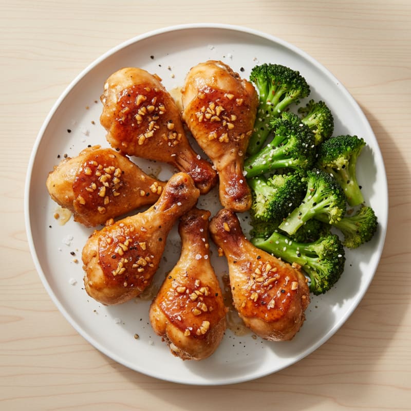 Crispy Baked Honey-Garlic Drumsticks