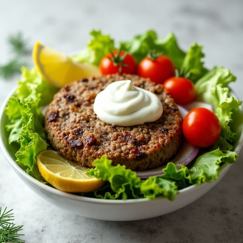 Lean Ground Beef Burger Bowl with Crispy Lettuce and Tangy Special Sauce