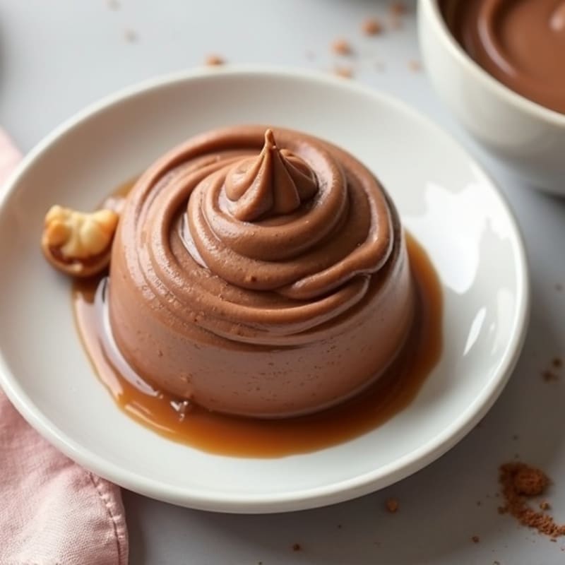 Chocolate Protein Mousse with Peanut Butter Swirl