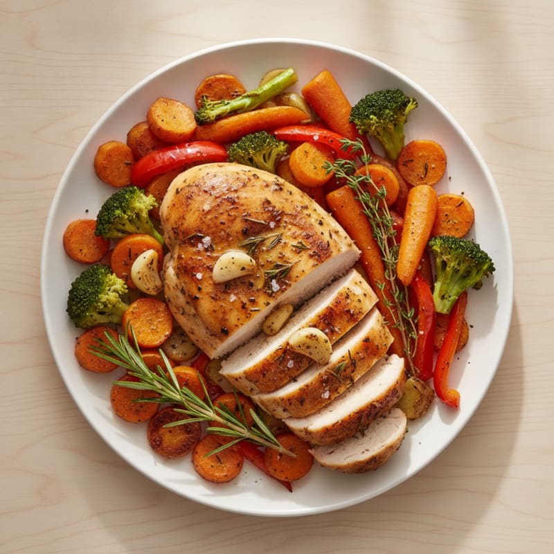 Garlic Herb Roasted Chicken with Vegetables
