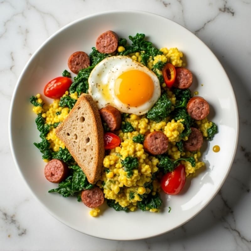 Protein-Packed Spinach and Egg White Scramble