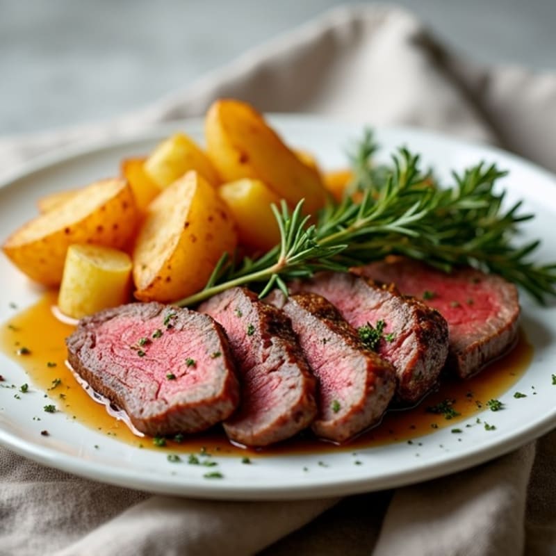 Herb-Roasted Beef with Crispy Potatoes
