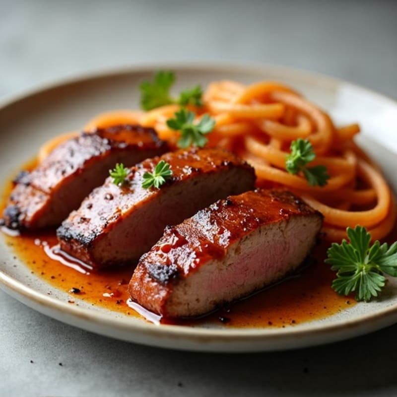 Slow-Cooked Smoky Brisket with Sweet Onion Glaze