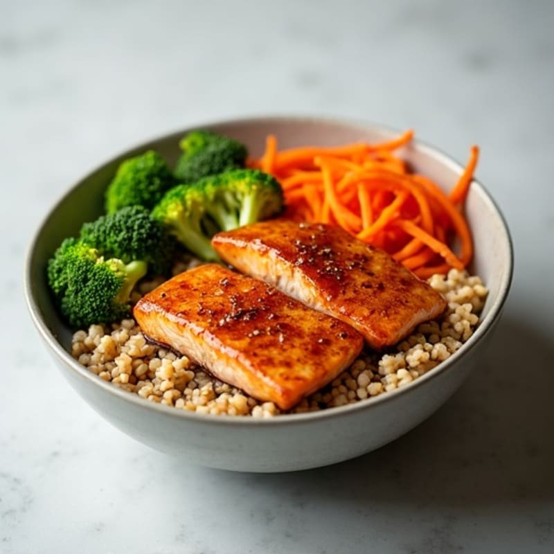 Honey-Ginger Glazed Salmon Power Bowl