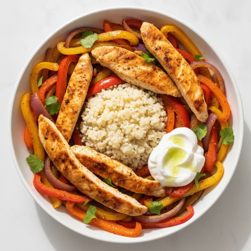 Sheet Pan Chicken Fajita Bowl
