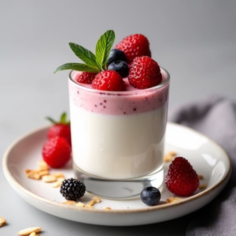 Silky Greek Yogurt Protein Mousse with Berries
