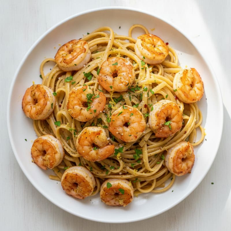 Garlic Butter Shrimp Scampi with Linguine