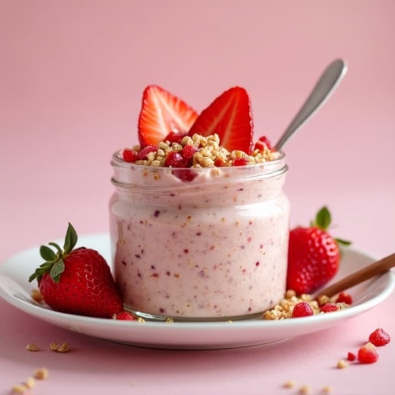 Creamy Strawberry Shortcake Overnight Oats
