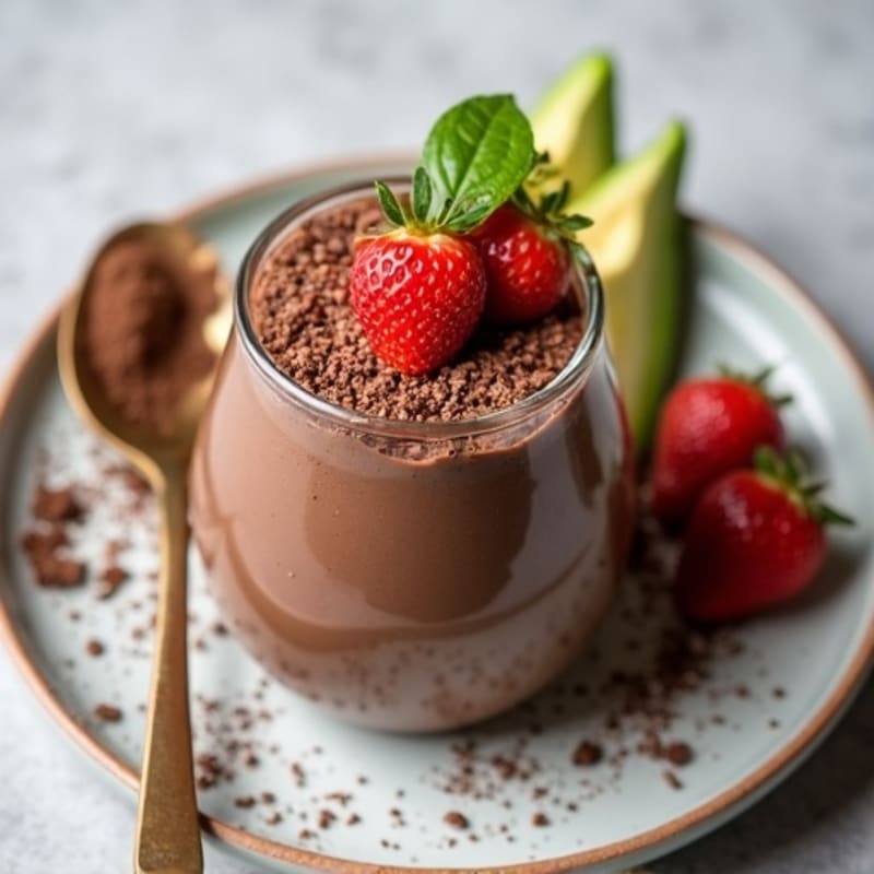 Silky Chocolate Protein Pudding with Chia Seeds