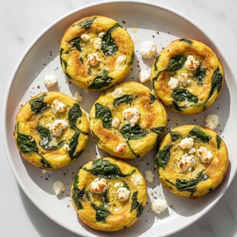 Baked Egg Bites with Spinach and Feta