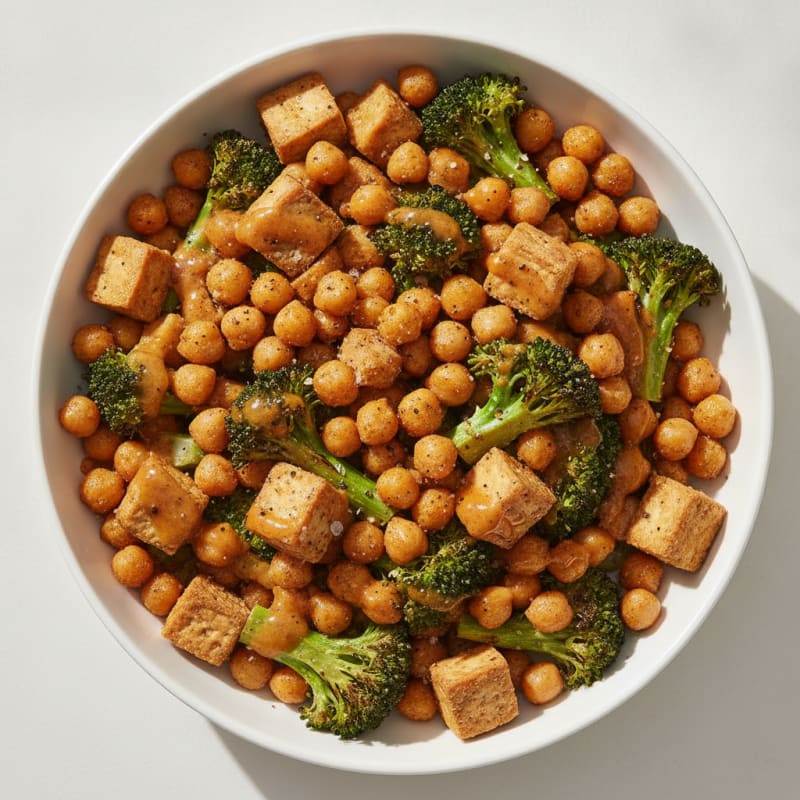 Roasted Vegetable and Chickpea Bowl