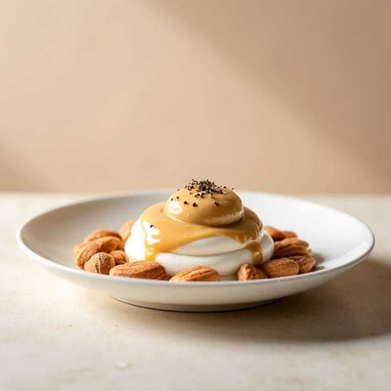 Silky Greek Yogurt Protein Pudding with Almond Butter Swirl