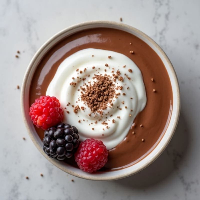 Silky Chocolate Protein Pudding with Greek Yogurt