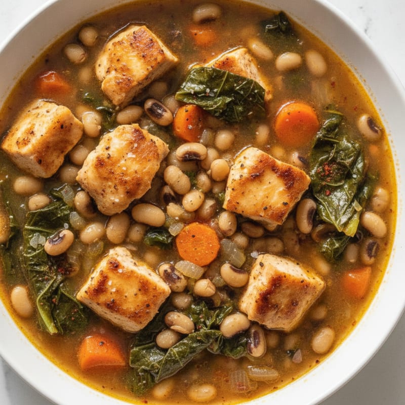 Black Eyed Pea and Collard Green Soup