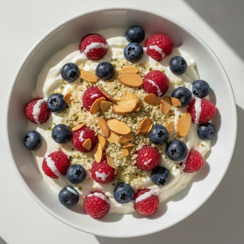 Silky Greek Yogurt Protein Parfait with Berries