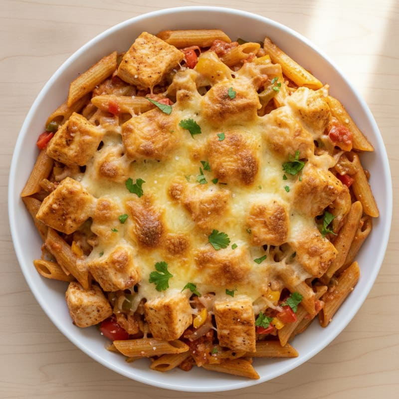 Chicken Fajita Baked Pasta