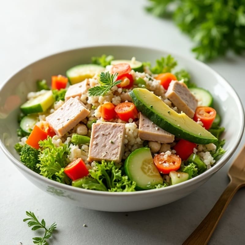 Flaked Tuna Salad with Crunchy Vegetables