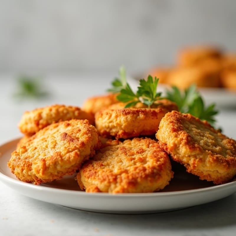 Crispy Air-Fried Chicken with Almond Flour Biscuits