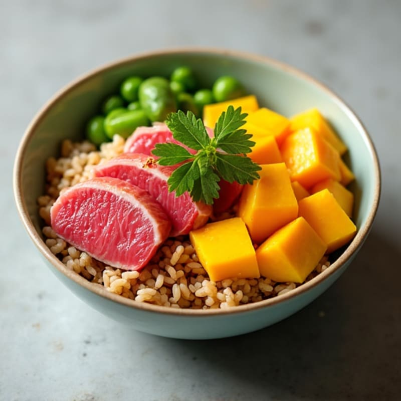 Fresh Ahi Tuna Poke Bowl with Mango