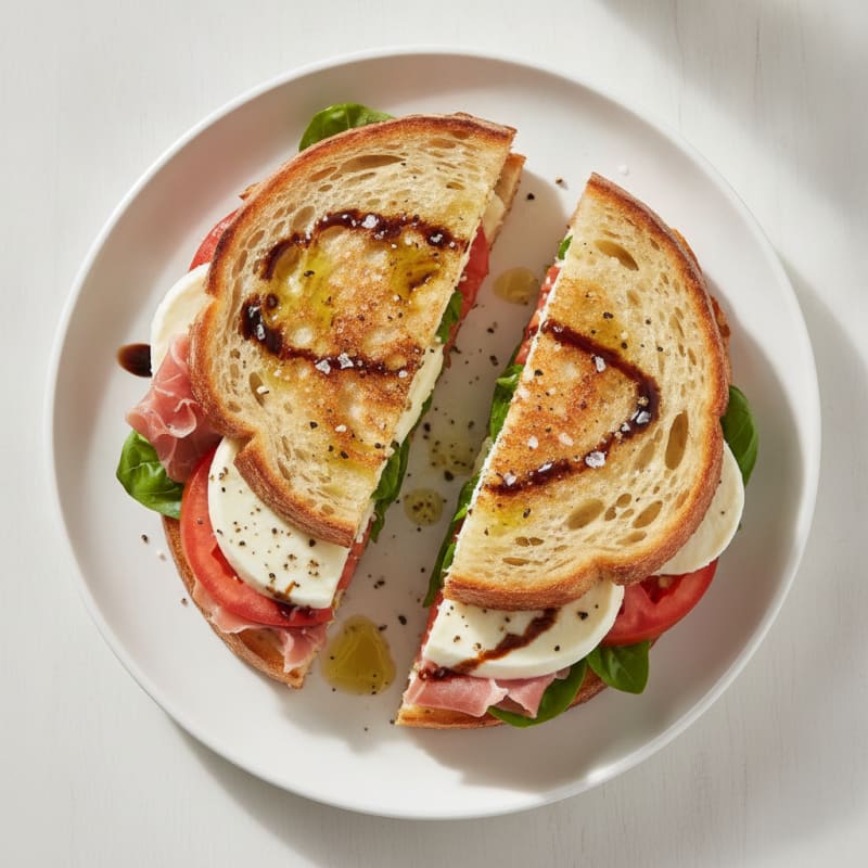 Grilled Caprese Prosciutto Sandwich