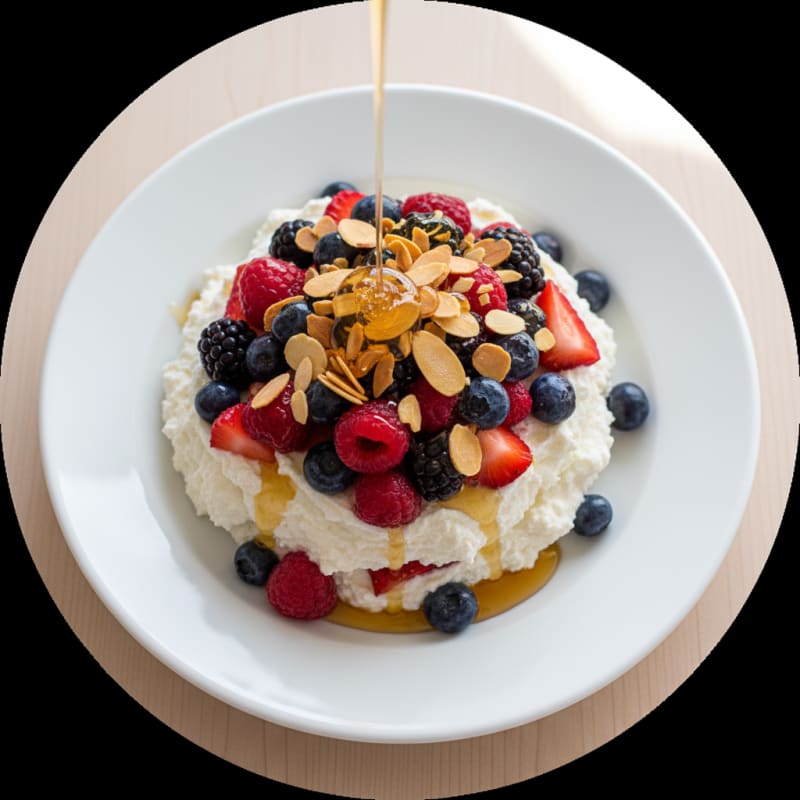 Greek Yogurt Protein Parfait with Mixed Berries