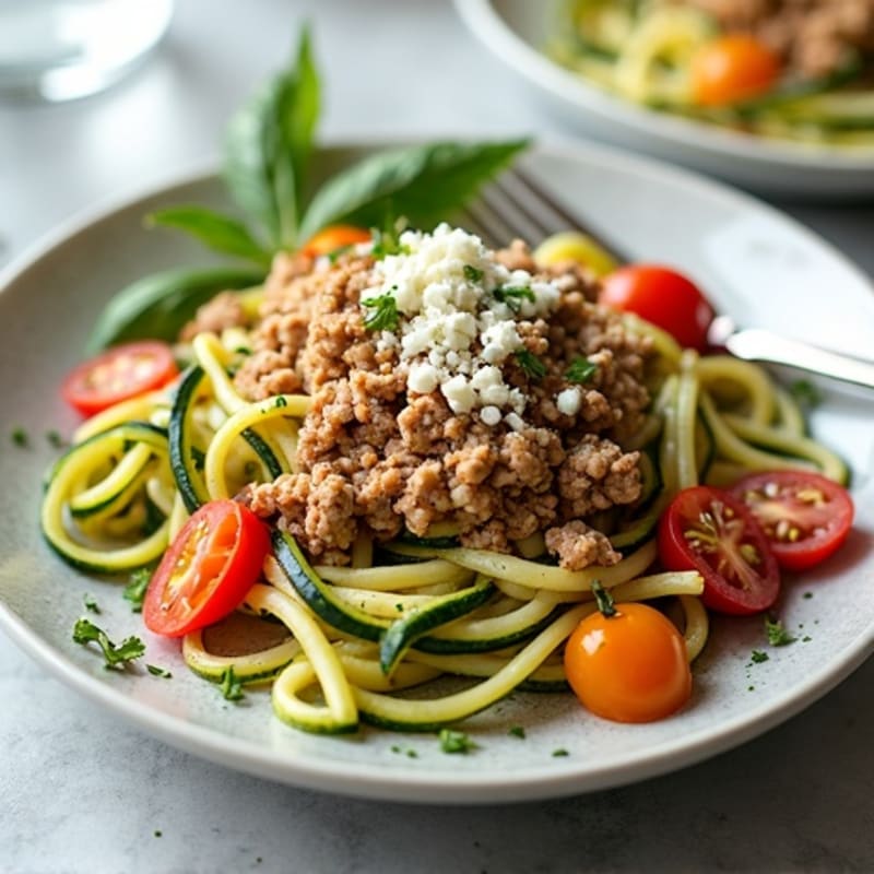 High-Protein Turkey and Zucchini Noodle Skillet