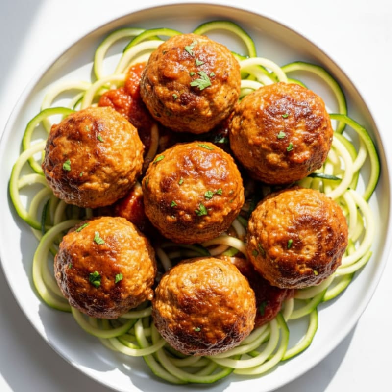 Tender Glazed Meatballs with Zesty Marinara