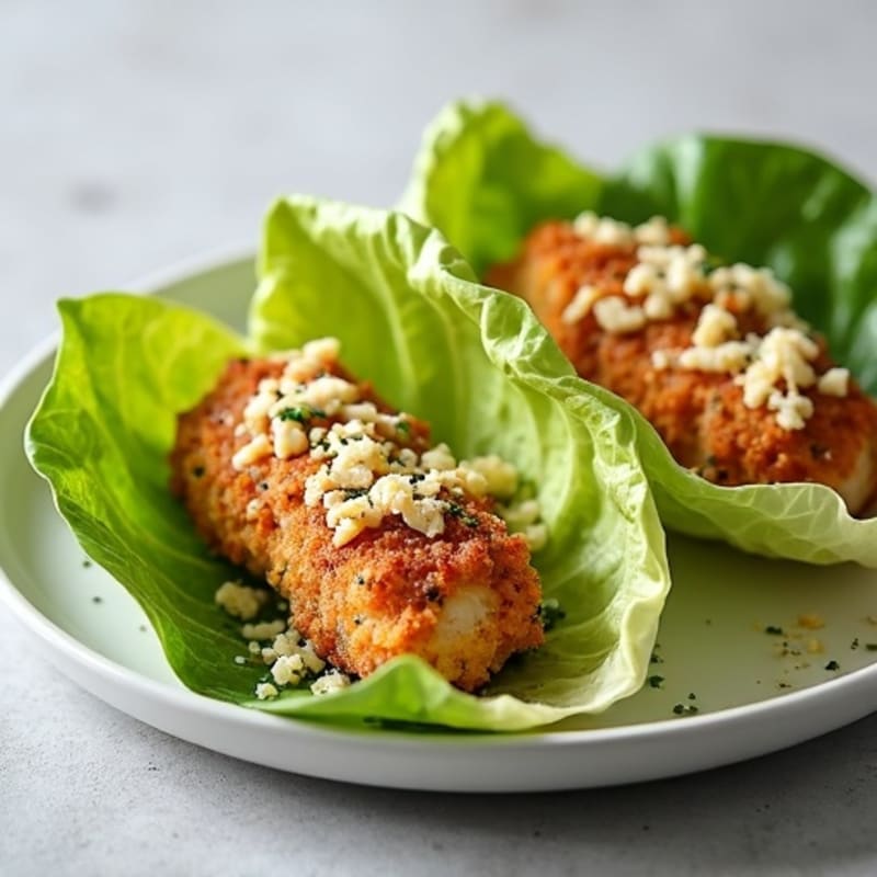 Crispy Chicken Caesar Lettuce Wraps